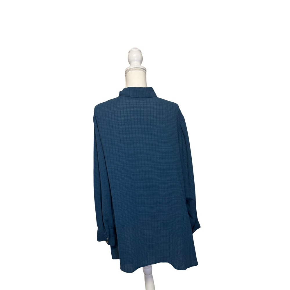LOGO Women's XL Dark Blue Long Sleeve Button Down Shirt - Picture 2 of 6